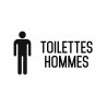 Autocollant vinyl - toilettes hommes - L.200 x H.100 mm